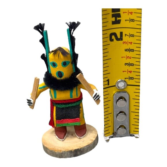 Authentic Hopi Throwing Stick Man Kachina Doll Handcrafted Native Art Signed AL - Picture 6 of 7